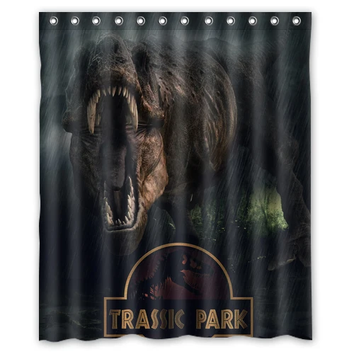Trassic парк юрского периода мода печать заказ занавески для душа уолл-ванной декора