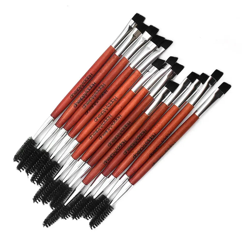 

3 Colors Makeup Brushes Eyebrow Brush Single Double Screw Eyelash Brush Bevel Makeup Brush High Quality Female Makeup Tool