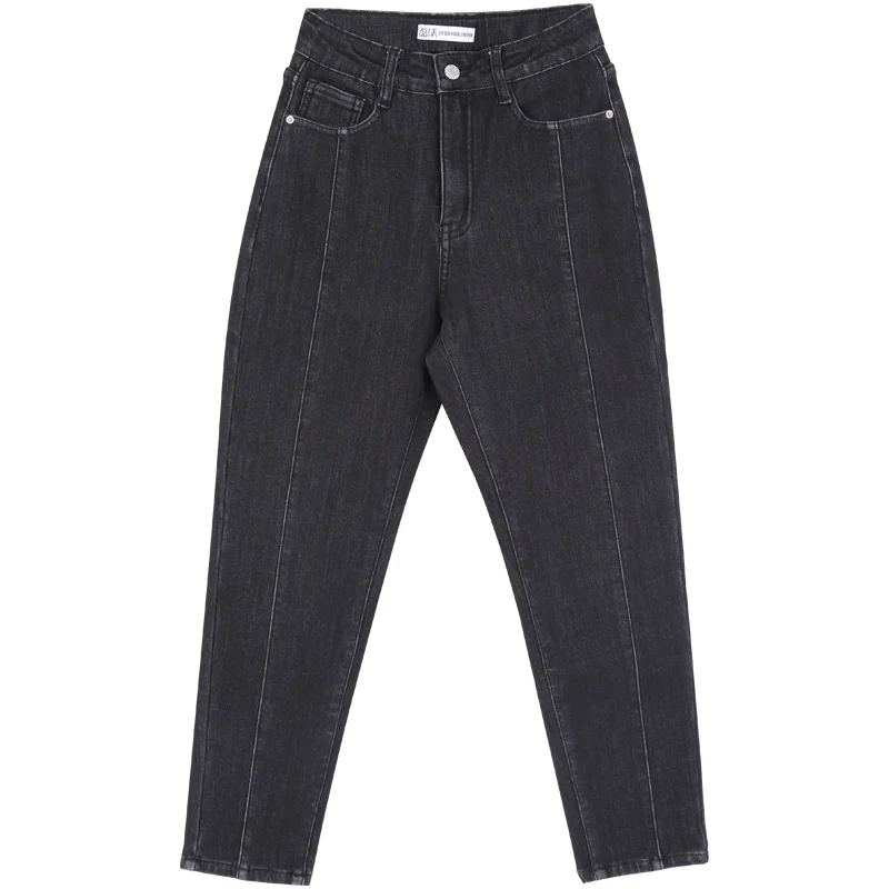 LEIJIJEANS 2018 новые зимние свободные шаровары джинсы плюс размер женские с высокой