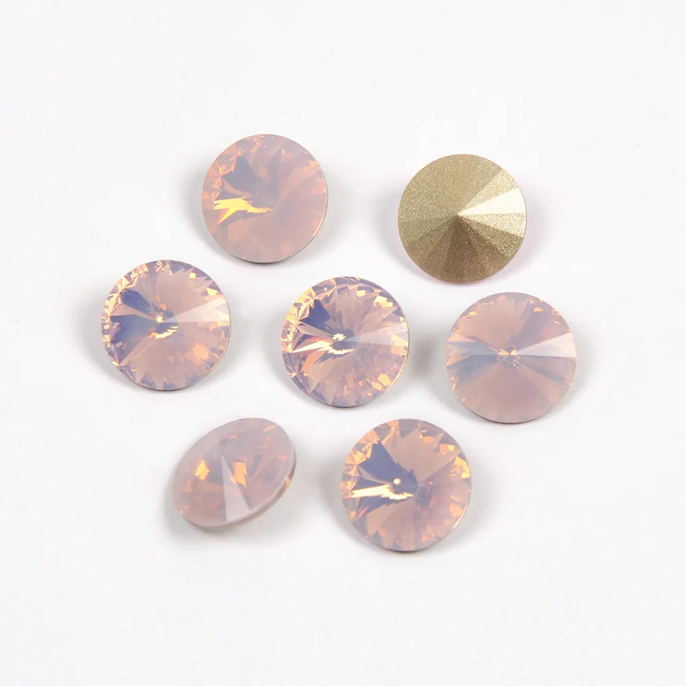 YANRUO 1122 All Sizes Rose Water Opal Rivoli Pointback Sew On Crystal Rhinestones Strass Stones For Clothes Decoration | Дом и сад