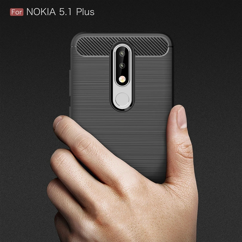 Чехол из углеродного волокна для Nokia 5 1 Plus / Nokia5.1Plus/X5 тонкий прочный