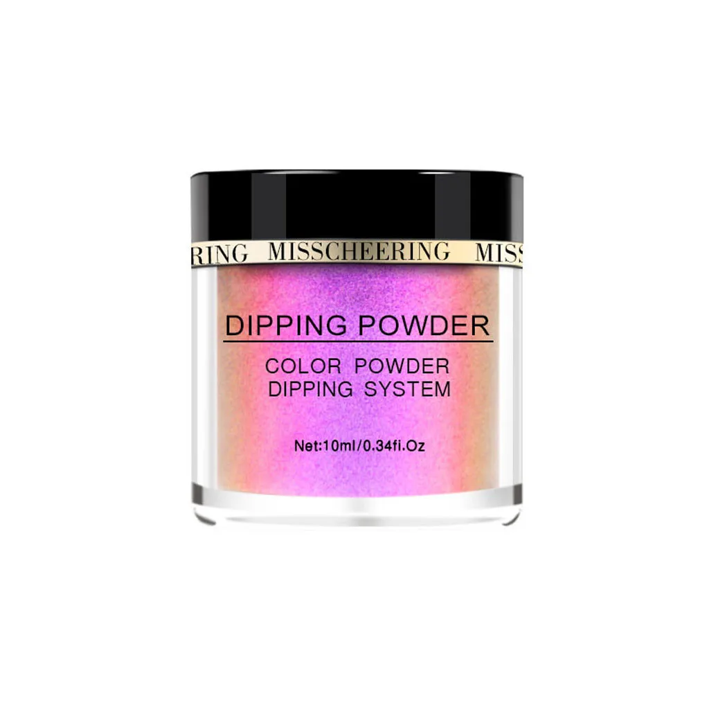 10 Цвета Glitter For блестящие, дизайн ногтей полимерных акриловых порошок расширение погружения Блеск порошок пыли для ногтей УФ порошок нейл-арта Ki