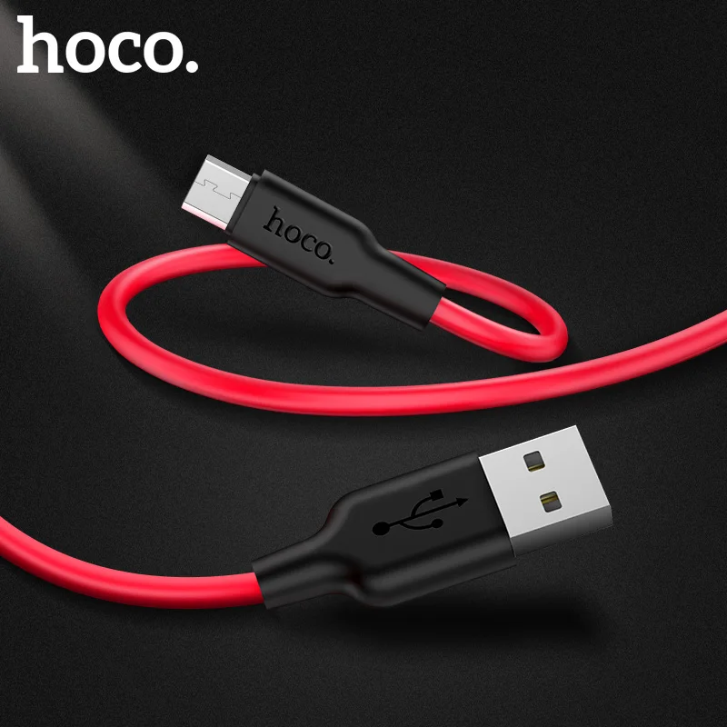 НОСО Силиконовый Micro USB кабель 2 м 1 5V2A быстро Зарядное устройство для Samsung Xiaomi Huawei