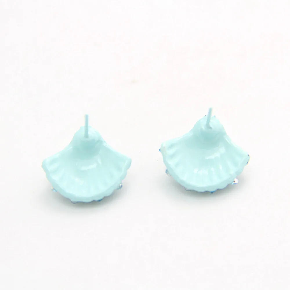 Lovely summer blue shell pearl earrings sweet earring for women free shipping CE086 | Украшения и аксессуары