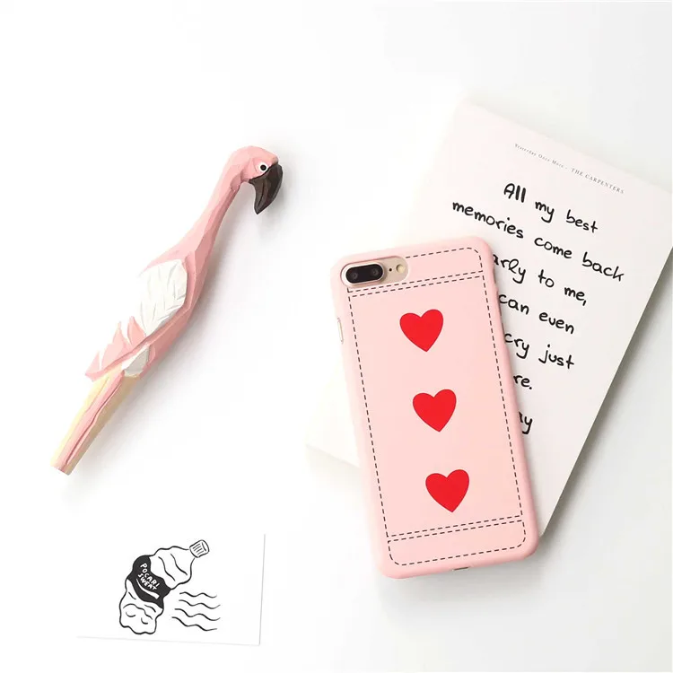 Милый чехол для телефона с сердечками iphone 7 puls тонкий жесткий 6 6s Fundas|case for iphone|phone