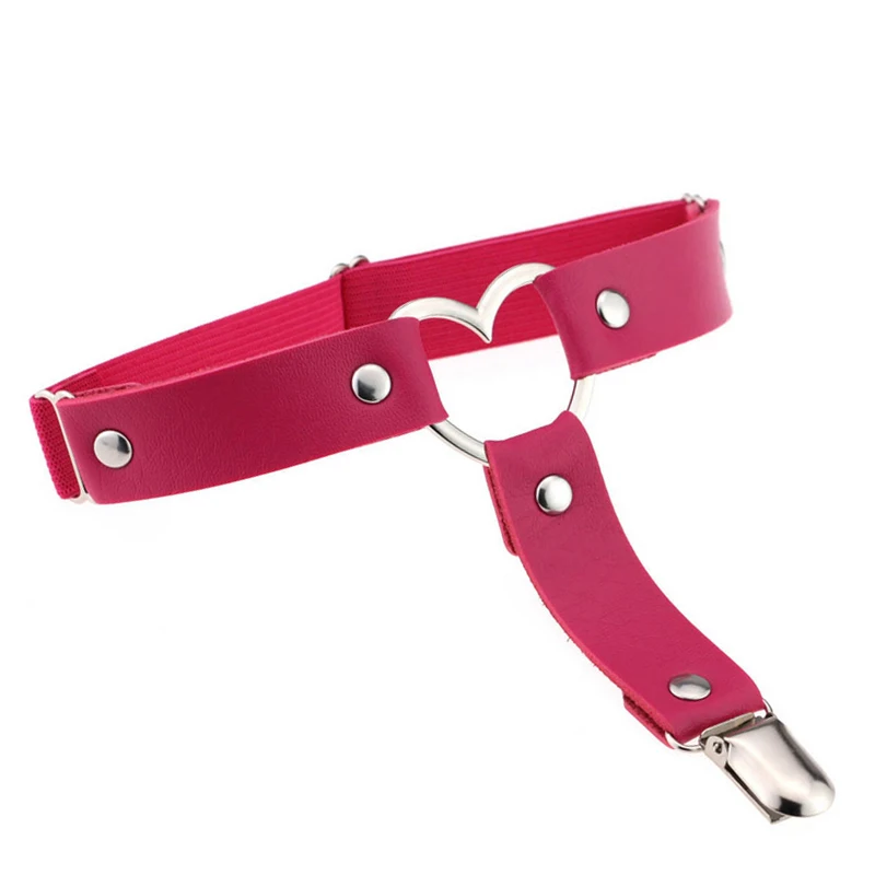 Женские сексуальные подвязки с шипами в форме сердца для ног заклепками стиле