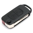 Раскладной чехол для автомобиля, чехол для ключа дистанционного управления для Mercedes Benz SLK E113 A C E S W168 W202 W203 HU64 Blade 1234, кнопка