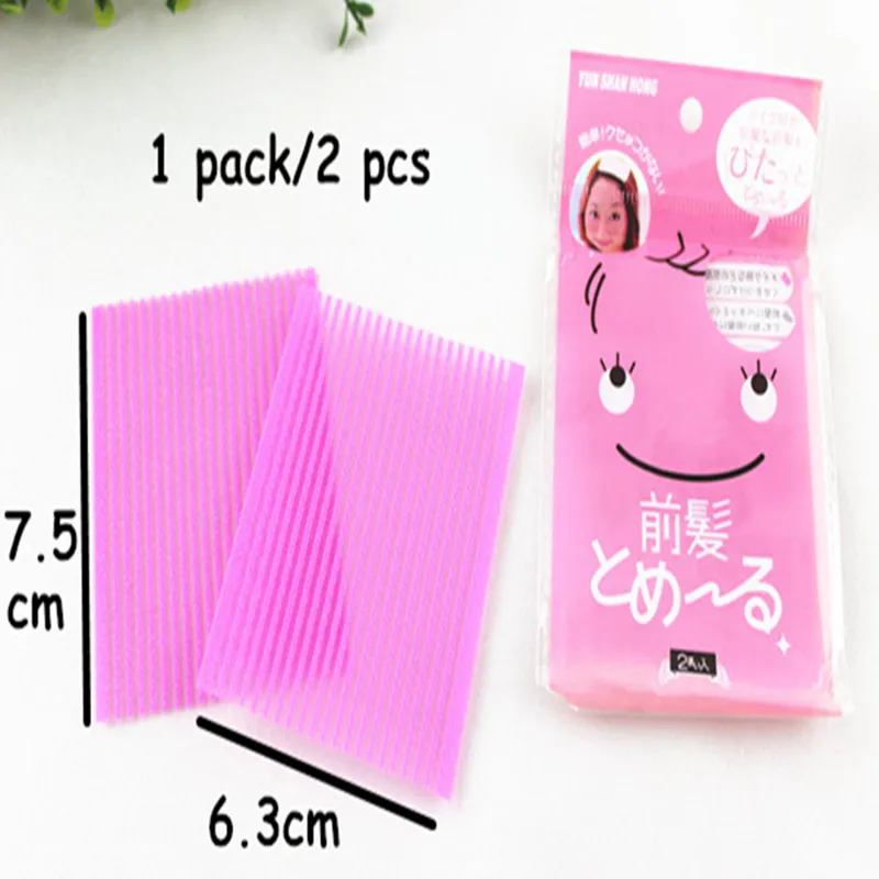 2 искусственных наклейки для волос зажим челки фиксированная бесшовная