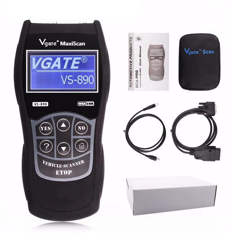 Новый VS890 OBD2 считыватель кодов Универсальный VGATE сканер многоязычный