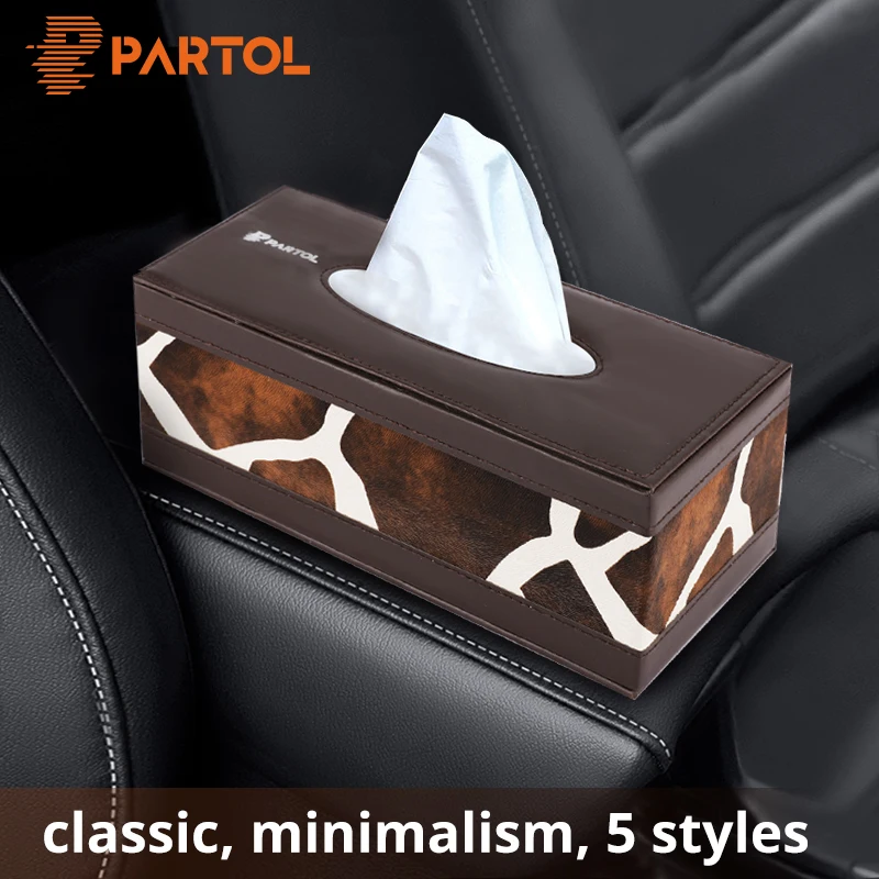 Partol PU автомобильная коробка для салфеток автоматический контейнер держатель