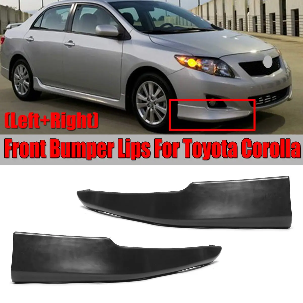 2 шт. автомобильный передний бампер Corolla разветвитель губ для Toyota Corolla 2009 2010 S заводской стиль автомобильный передний бампер диффузор для губ