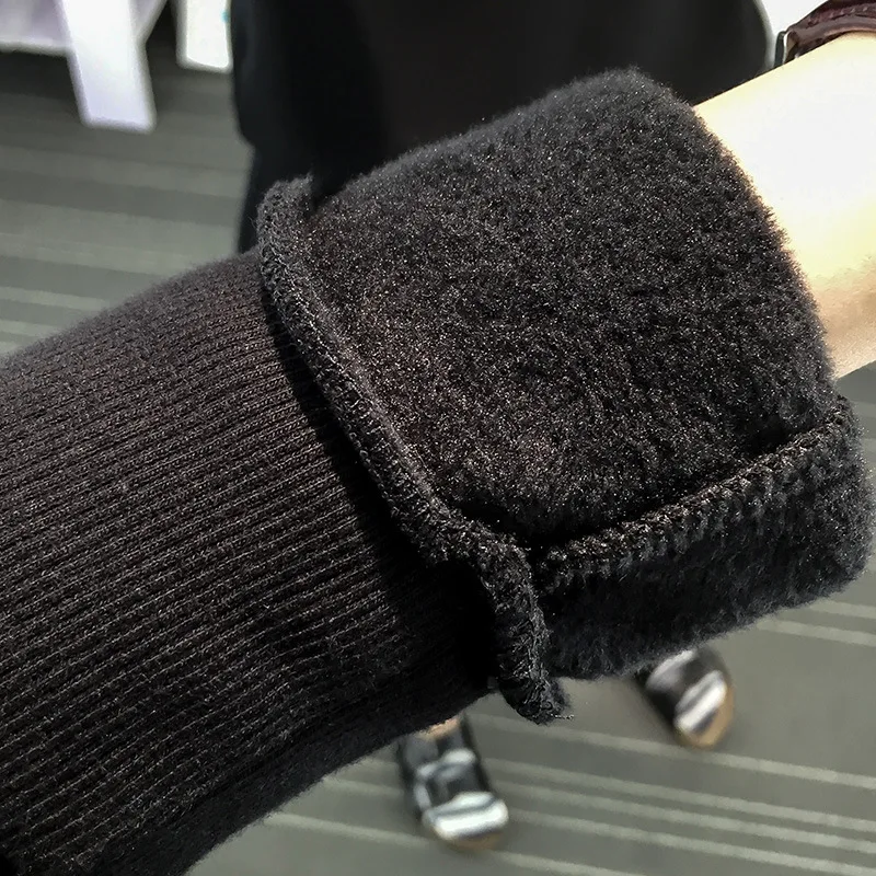 Новая мода Осень Зима теплые Однотонная футболка с длинным рукавом для женщин