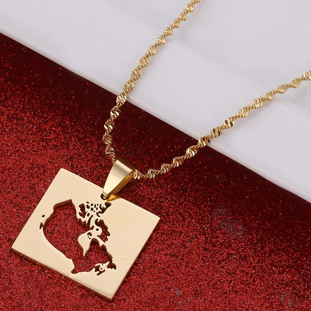 

Canada Map Pendant Necklaces Jewelry for Women Jewelry Country Maps of Canadian Chain