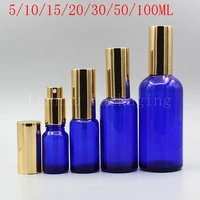 5 10 15 20 30 50 100 ml blue glass spray bottle empty cosmetic container perfume toner water sub bottling