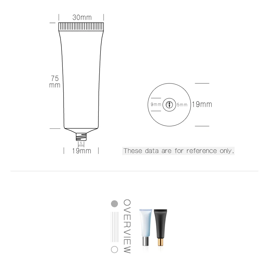 15g15ml Пластик бутылочка крема для глаз черный макияж крем bbcc гель мягкий трубки многоразового использования пробный емкость для жидкостей
