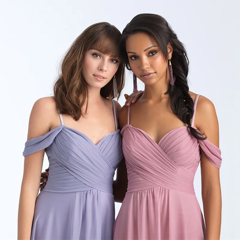 Off The Shoulder Chiffon Bridesmaid Dresses Long 2019 Robe Demoiselle D'honneur Spaghetti Straps A Line Wedding Guest | Свадьбы и