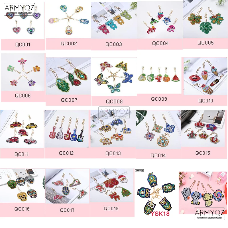 Новинка сделай сам пряжка для ключей полная дрель алмазная картина Сова улыбки