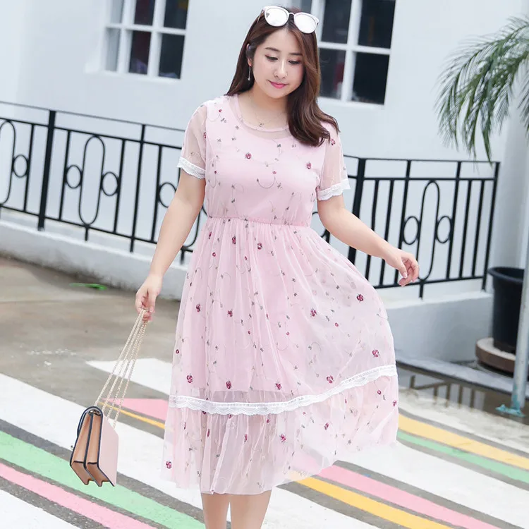 Женское платье с вышивкой La MaxZa летние платья до середины икры Vestidos|Женские