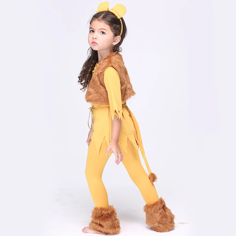 Платье для косплея девочек костюм ковбойского льва из унции Детский