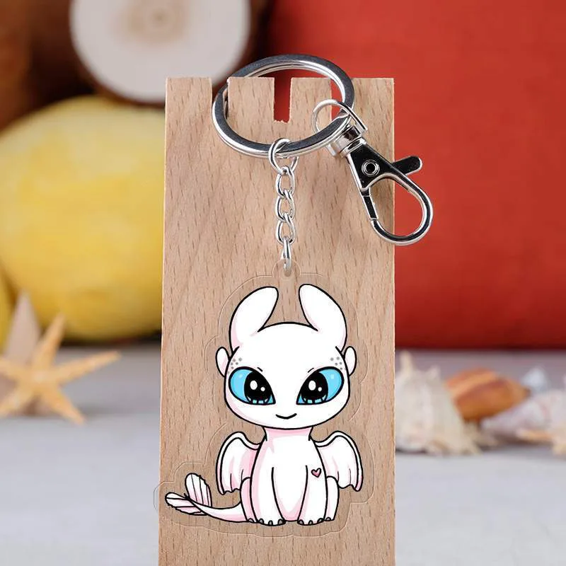 H12 С изображениями героев мультфильма «Как приручить дракона фигура дракона брелок игрушка акриловые Ночная фурия Дракон Беззубик 3 брелок детские игрушки подарочные наборы - Цвет: H12