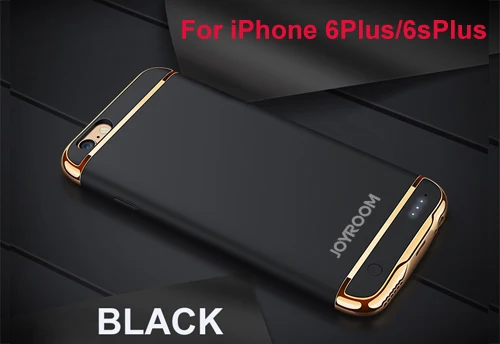 black for i6 6s plus Высококачественный портативный чехол для телефона с зарядкой батареи для iphone 7 6 6s Plus зарядное устройство чехол для iphone 6 6s 7 Чехол для резервного копирования - Цвет: black for i6 6s plus