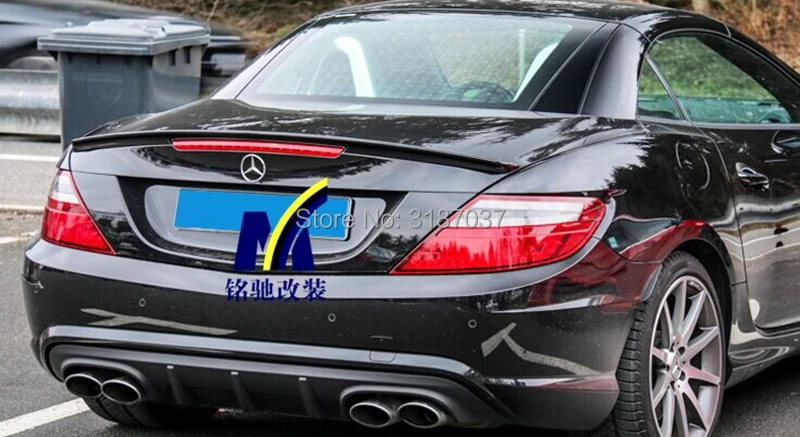 Для Benz R172 SLK класса трансформер 2 двери 2012 2013 Тюнинг автомобиля углеродного волокна задний спойлер на крышу верх окна крыло