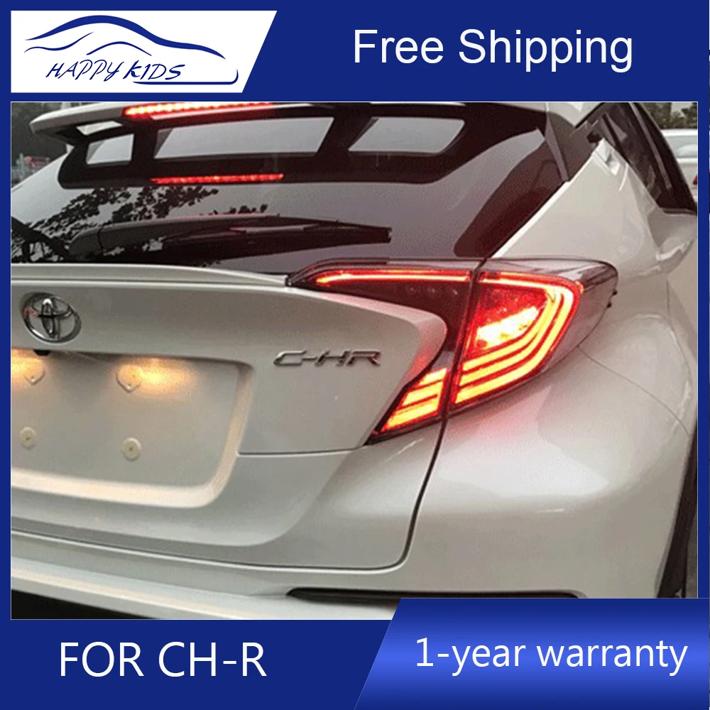 Car styling Tail Lights For Toyota CH-R C-HR CHR 2017-2019 Led High Version Rear Lamp DRL+Brake+Park+Signal lights | Автомобили и
