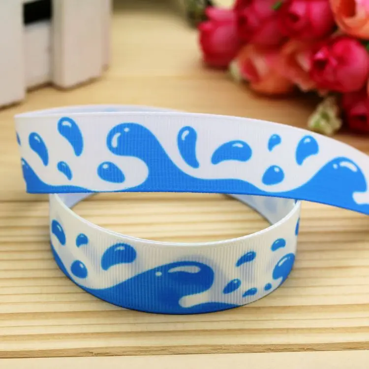 7/8 ''Бесплатная доставка якорь морские животные печатная корсажная лента