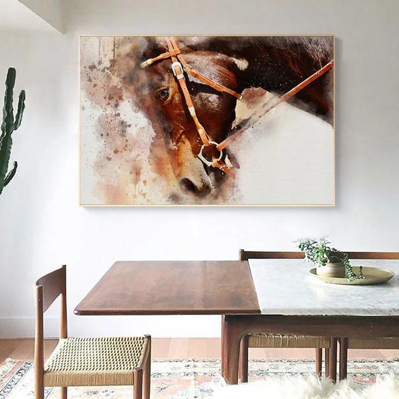 Modern Abstarct Grace And Beauty Horse Oil Painting on Canvas Art Wall Picture Posters and Prints for Living Room Home Decor | Дом и сад