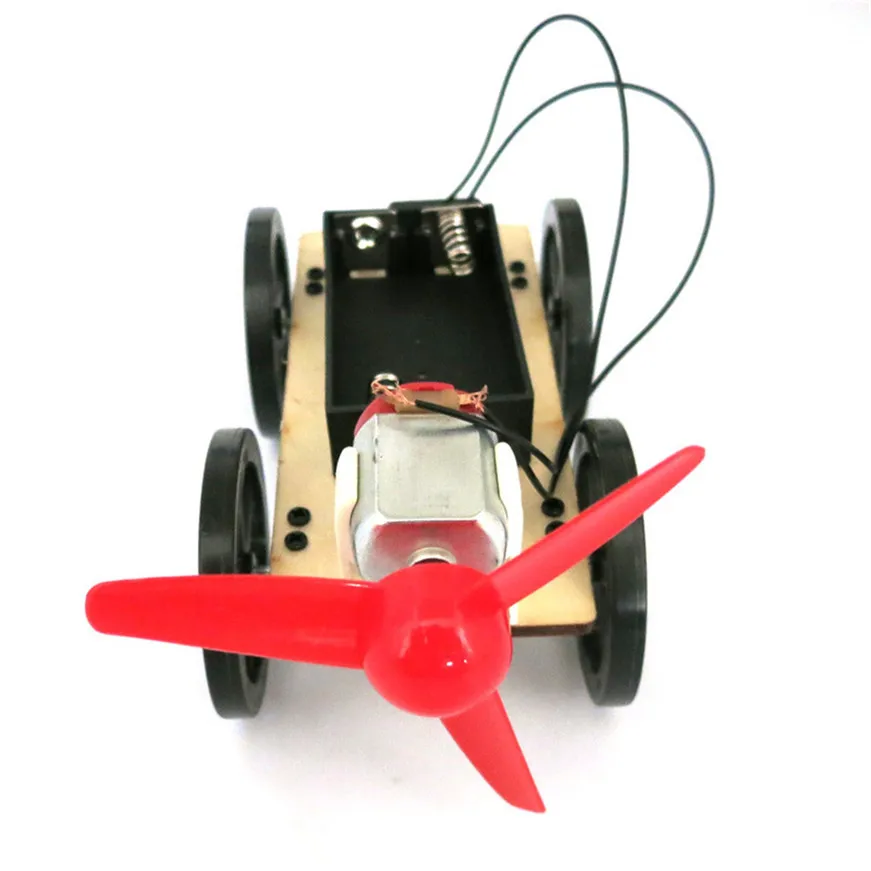 2017 # мини игрушка с питанием от ветра DIY автомобильный набор Детский развивающий
