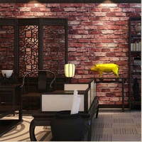 beibehang factory direct wallpaper pvc thick brick tricks 3d chinese style retro restaurant hotel works living room background