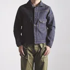 Фроде читайте описание! Винтажная НЕОБРАБОТАННАЯ джинсовая куртка цвета индиго азиатского размера ручной работы, супер тяжелая, 16 унций