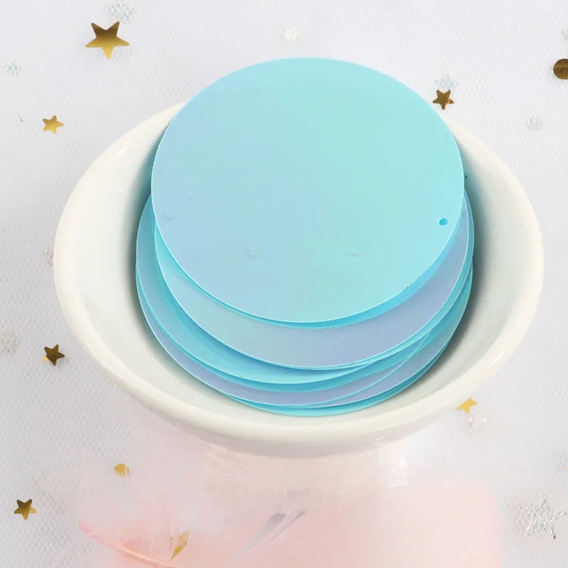 AB Light Blue Блёстки 50 мм лазерной большой круглый свободные голограмма блесток блестка шитье украшения Свадебные Craft для женщин DIY одежды аксессуар 30 г - Цвет: AB Light Blue