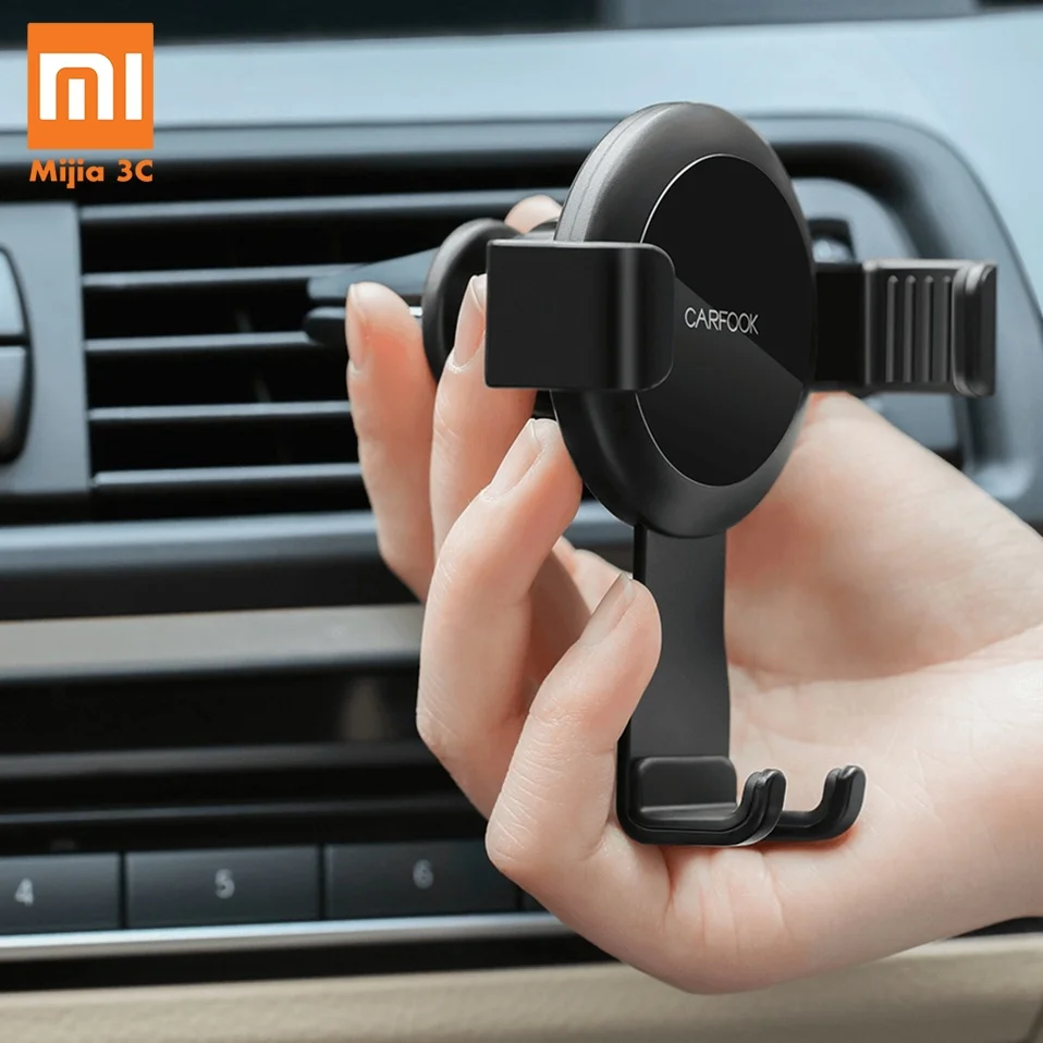 Xiaomi Mijia CARFOOK гравитационный датчик Автомобильный держатель кронштейн с g-датчиком одной рукой управление мульти-устройство воздуха на выходе Клип держатель