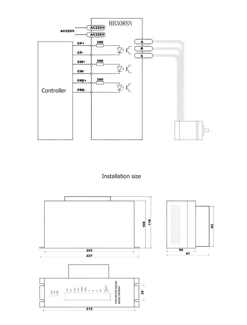 HB308SN новые и оригинальные трехфазные гибридные синусоидальные деления шагового