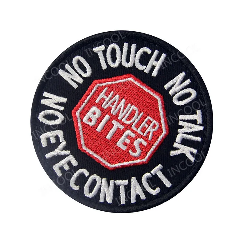 Нашивка С Вышивкой Service Dog No Touch Talk Eye Contact военные нашивки тактическая Вышитая