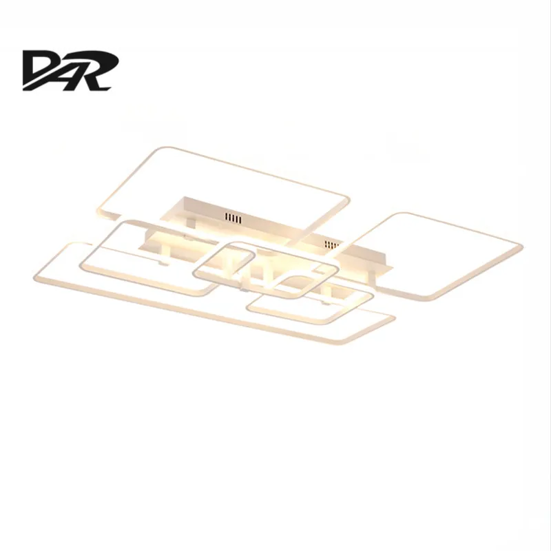 Free Shipping DAR Rectangle Remote Control Modern Led Ceiling Lights 3/4/6 Heads Dimming Lamp luminarias para sala|luminarias sala|modern ledceiling