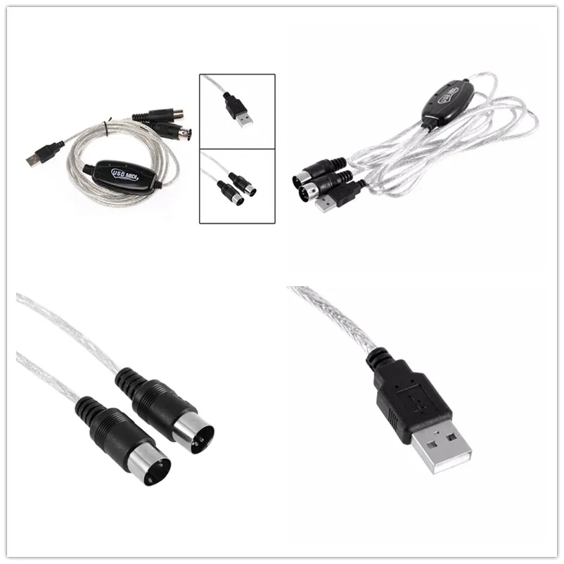 1 шт. USB кабель для интерфейса MIDI конвертер ПК музыкальная клавиатура адаптер Шнур