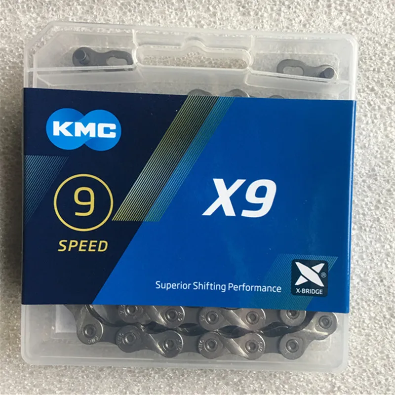 KMC X9 X9.93 сеть MTB 1/2 &quotx 11/128&quot 116L цепь для дорожного велосипеда 9 скоростей