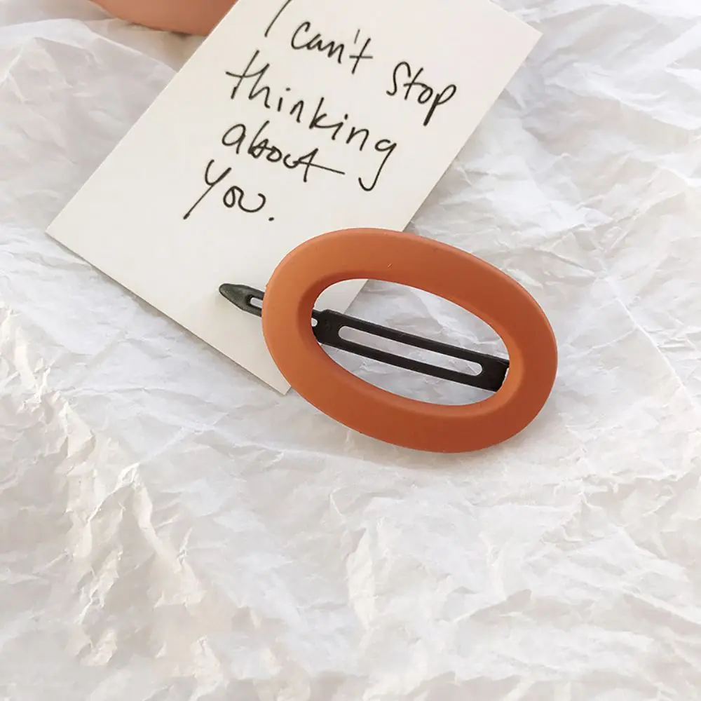 Модная простая Женская однотонная матовая резиновая шпилька для волос