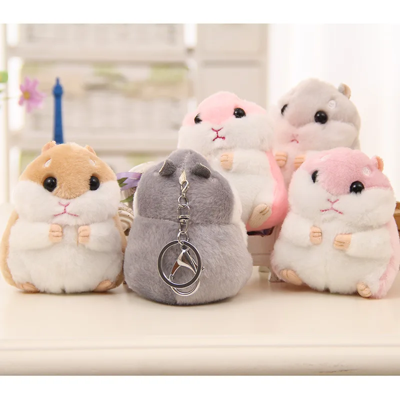 AOSST11CM Hamster Plush Doll Exquisitely Lovely Pendant Key Bag Buckles Gifts Send Girls Stuffed animals cute hamster toys | Игрушки и