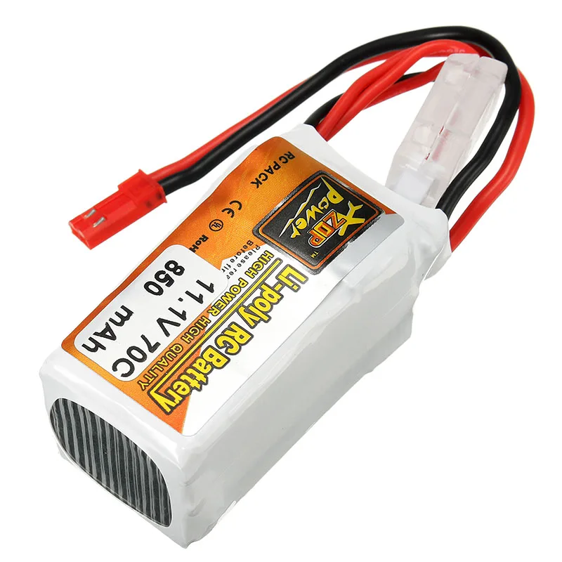 4 шт. ZOP Power 11 1 В 850 мАч 70C 3S Lipo Battery JST Plug для RC FPV Racing Drone | Игрушки и хобби