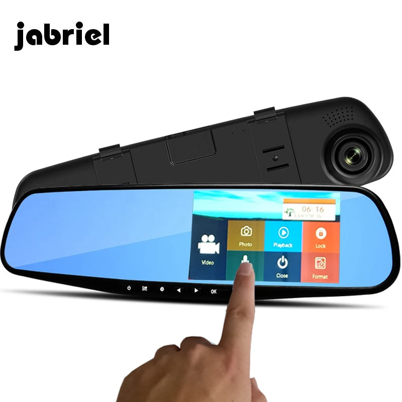 Зеркало видеорегистратор Jabriel 2 дюйма FHD 4 3 P с камерой заднего