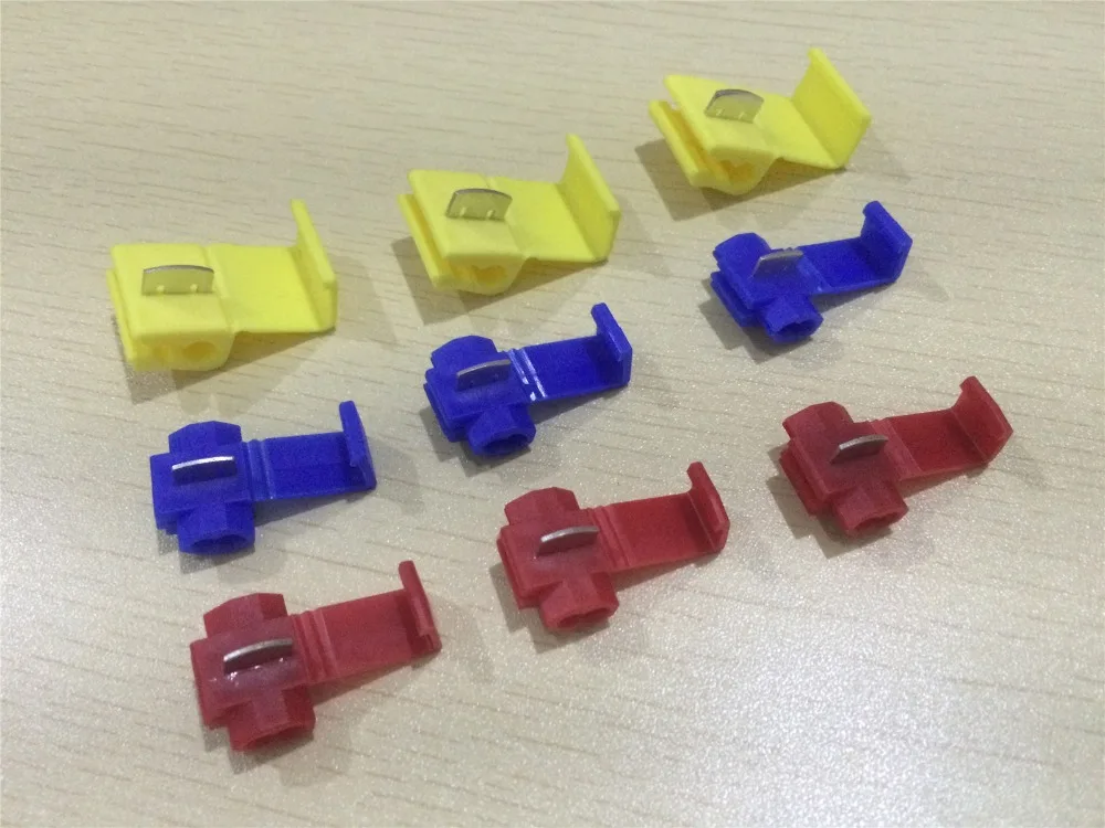 

500pcs Scotch Lock Quick Splice Clip 22-18 AWG 18-14 AWG 12-10AWG Car Soft Wire Quick Connector