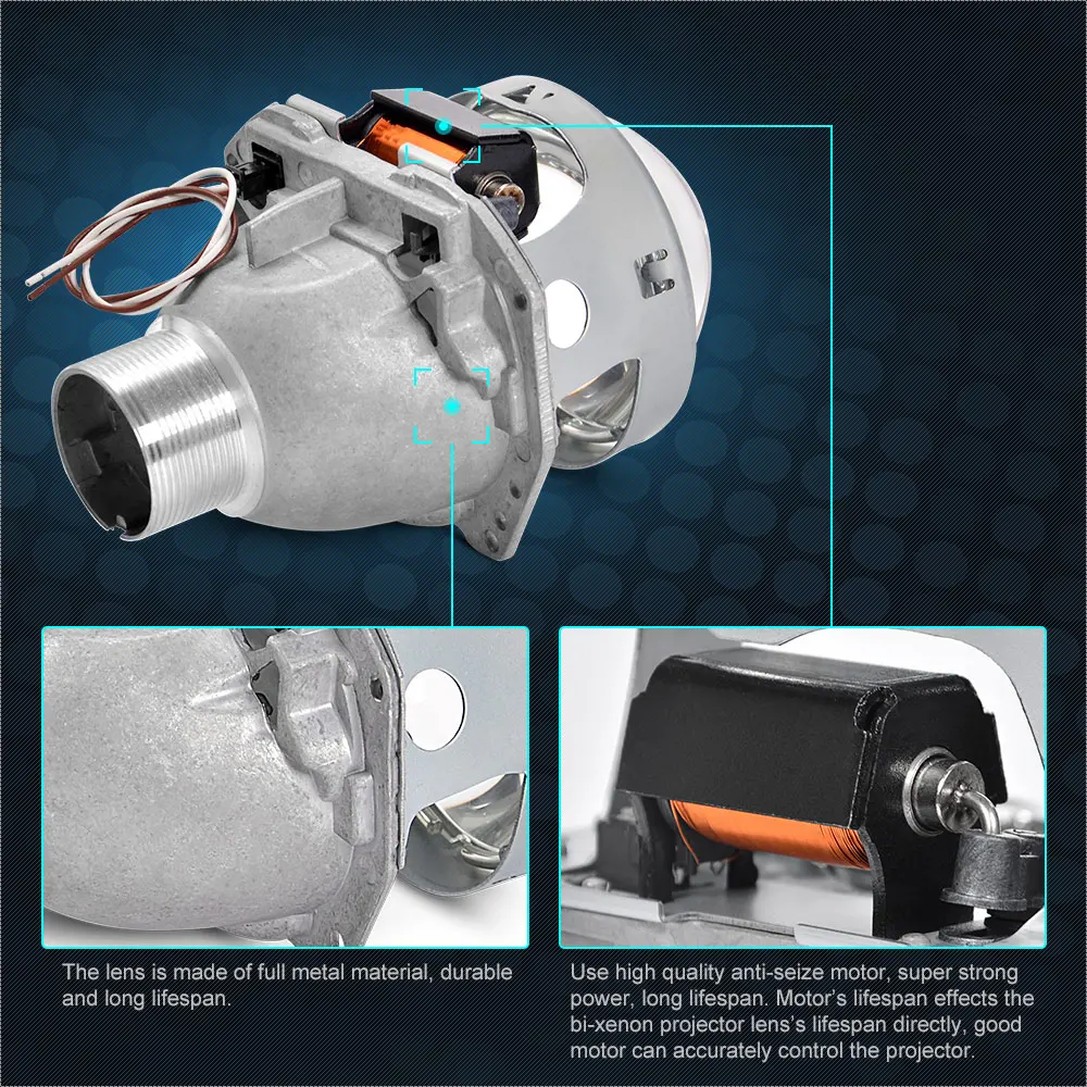Полностью металлические 3,0 дюйма H4 HID линзы проектора bi xenon для Hella 5 D2S D2R D2H D4S комплект ксеноновой лампы автомобиля модифицированные фары стиль
