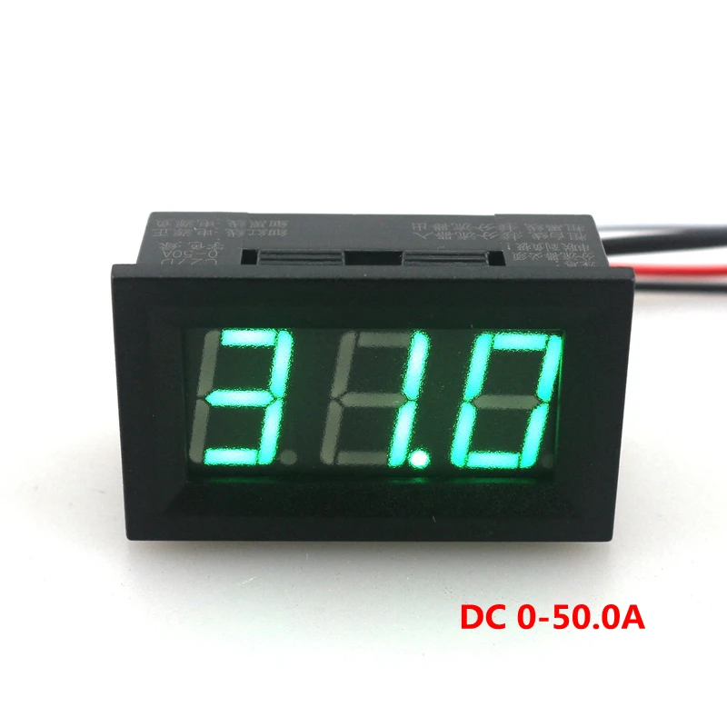 DC Амперметр с зеленый светодиодный дисплей Цифровой амперметр 0 50.0a ток Панель