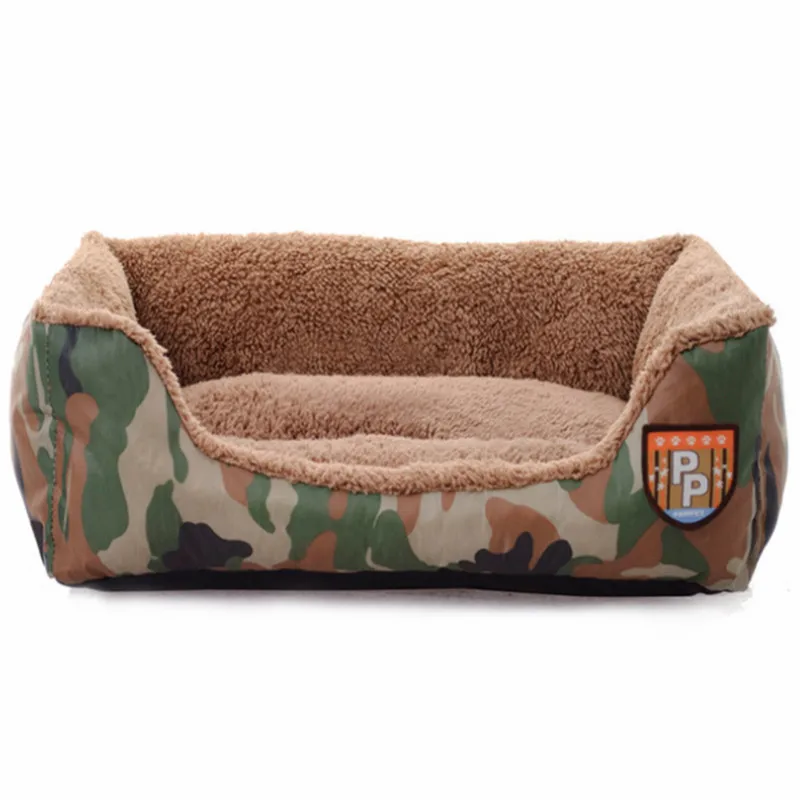 Camouflage KEMISIDI Модный мягкий домик для собак, форма леопарда, камуфляжная кровать для собак, теплый плюшевый хлопковый милый домик для кошек, кровать для домашних животных для кошек и маленьких собак - Цвет: Camouflage