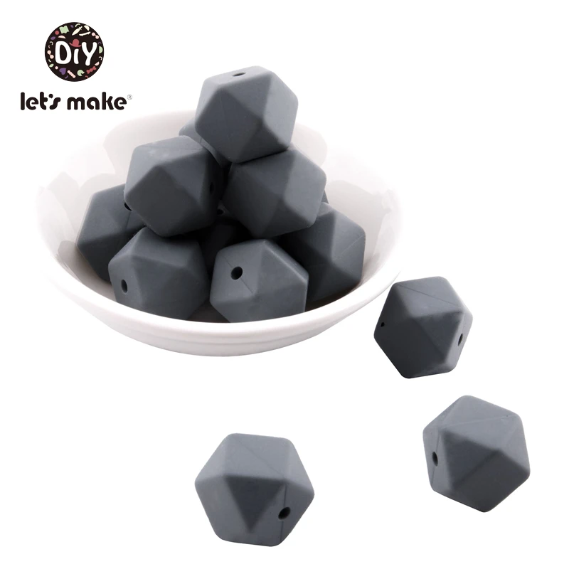 Hexagon 24 5 шт., силиконовые бусины, овечки, Мультяшные животные, Детские Прорезыватели, аксессуары для самостоятельного изготовления, детские товары, прорезыватели, ожерелье, пищевой силиконовый Прорезыватель - Цвет: Hexagon 24