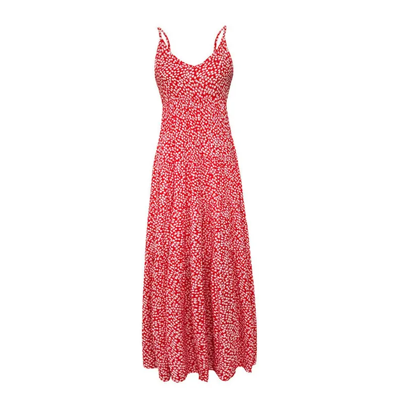 

HIRIGIN Hot Women Summer Boho Long Maxi Dress Evening Party Beach Sundress V Neck Lady Loose Dresses