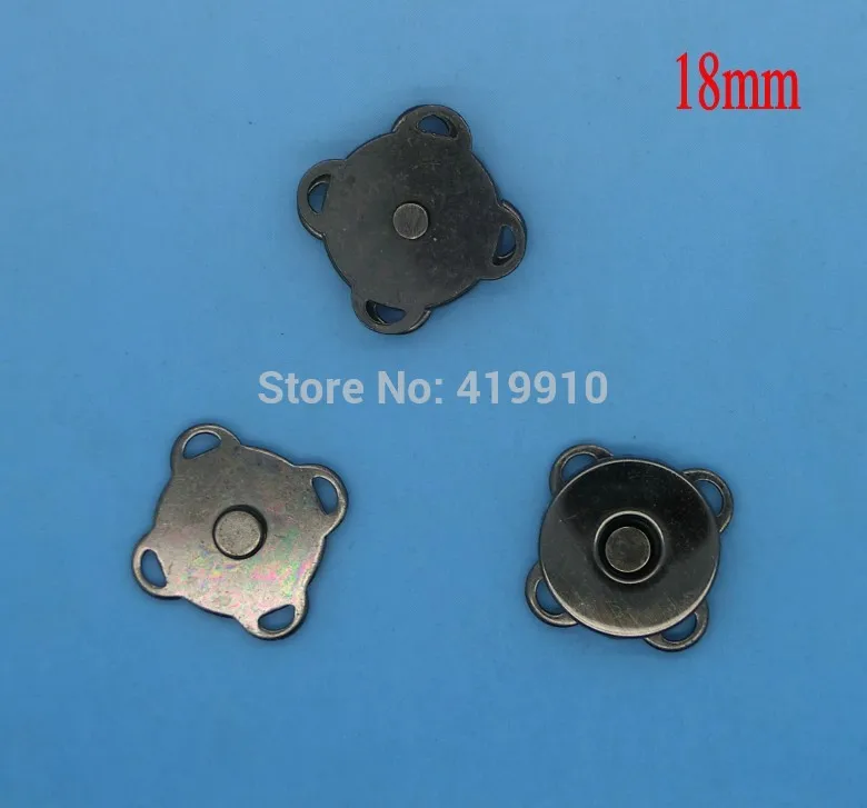 

Free shipping -50 Sets Gunmetal Buttons Magnetic Purse Snap Clasps/ Closure for Purse Handbag 18mm,D2535